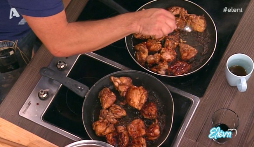 Κοτόπουλο καραμελωμένο και ψητά λαχανικά με μπαλσάμικο και μέλι από τον Βασίλη Καλλίδη (Video)