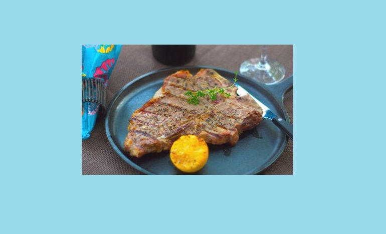 Λεμονάτες μπριζόλες κατσαρόλας