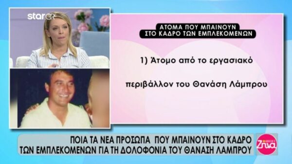Δολοφονία Θανάση Λάμπρου: Ποια είναι τα νέα πρόσωπα που μπαίνουν στο κάδρο των εμπλεκομένων;