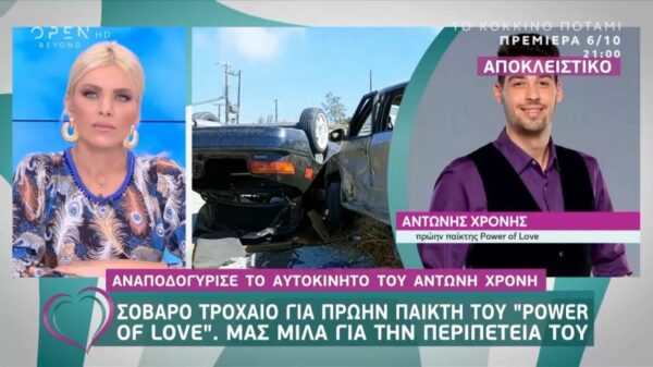 Σοβαρό τροχαίο για πρώην παίκτη του «Power of love»: Δεν θυμάμαι τίποτα…