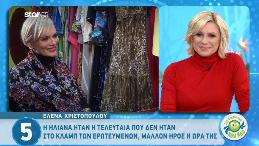 Έλενα Χριστοπούλου:Βλέπω πολύ ευτυχισμένη την Ηλιάνα. Συμπαθώ πάρα πολύ τον Δημήτρη. Είναι ο Snik, Δημήτρη τον λέω εγώ