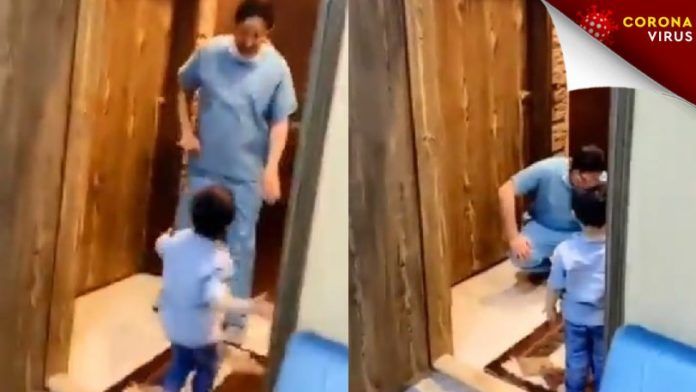 Κορονοϊός: Συγκλονιστικό βίντεο με πατέρα γιατρό να κλαίει γιατί δεν άφησε το παιδί του να τον αγκαλιάσει