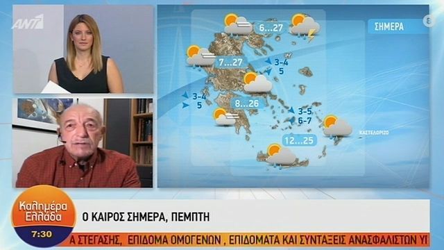 Η πρόγνωση του καιρού της Πέμπτης από τον Τάσο Αρνιακό