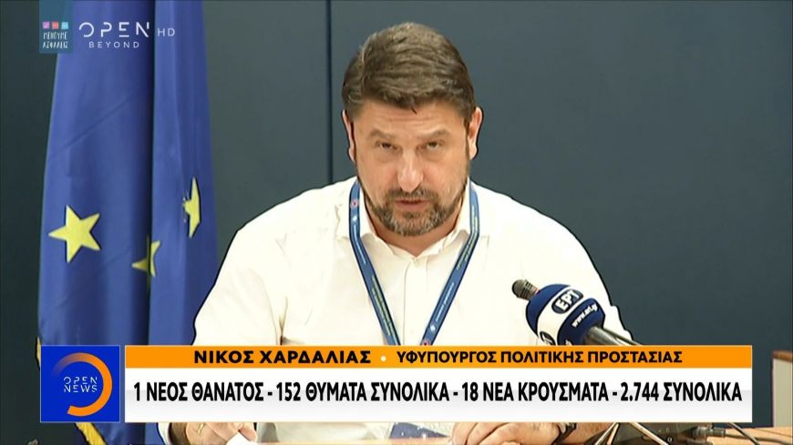 Νίκος Χαρδαλιάς: Στόχος μας από 25 Μαΐου οι μετακινήσεις στα νησιά