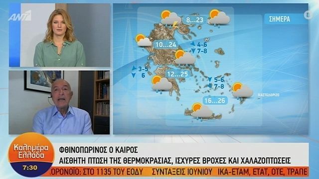 Η πρόγνωση του καιρού από τον Τάσο Αρνιακό