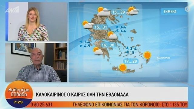 Η πρόγνωση του καιρού από τον Τάσο Αρνιακό