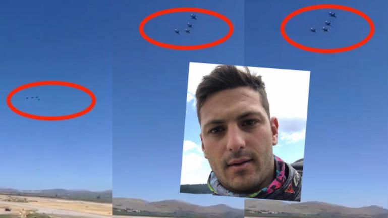 Ράγισαν καρδιές με τη συγκλονιστική πτήση  4 F-16 πάνω από το σπίτι του αδικοχαμένου σμηναγού Μανώλη Γαρεφαλάκη