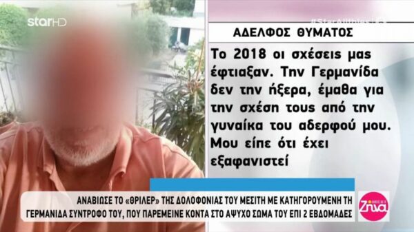 Δολοφονία-θρίλερ μεσίτη στο Χαλάνδρι : Τι λένε η σύζυγος και οι συγγενείς του θύματος