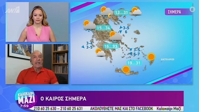 Τάσος Αρνιακός: Hλιοφάνεια σε όλη τη χώρα αλλά δεν θα γλυτώσουμε τις βροχές