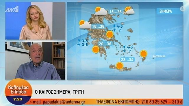 Τάσος Αρνιακός: 36 βαθμούς θα φτάσει σήμερα!