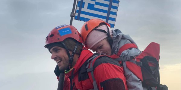 Ο Μάριος με την Ελευθερία στους ώμους του πάτησαν την κορυφή του Ολύμπου