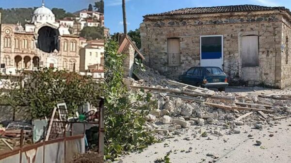 Σεισμός στη Σάμο: Έπεσε εκκλησία στο Καρλόβασι – Δείτε βίντεο