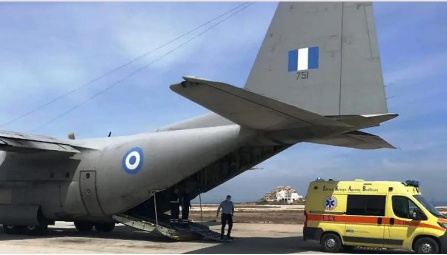 Στην Αθήνα εσπευσμένα με C-130 11χρονος με επιπλοκές του κορωνοϊού από τη Μυτιλήνη