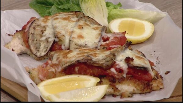 Κοτόπουλο σνίτσελ γεμιστό με φορμαέλα Αράχωβας Παρνασσού