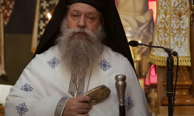 Ο Καθηγούμενος της Ι.Μ. Οσίου Δαυίδ στην Παναγία την Παρηγορήτρια στο Βύρωνα