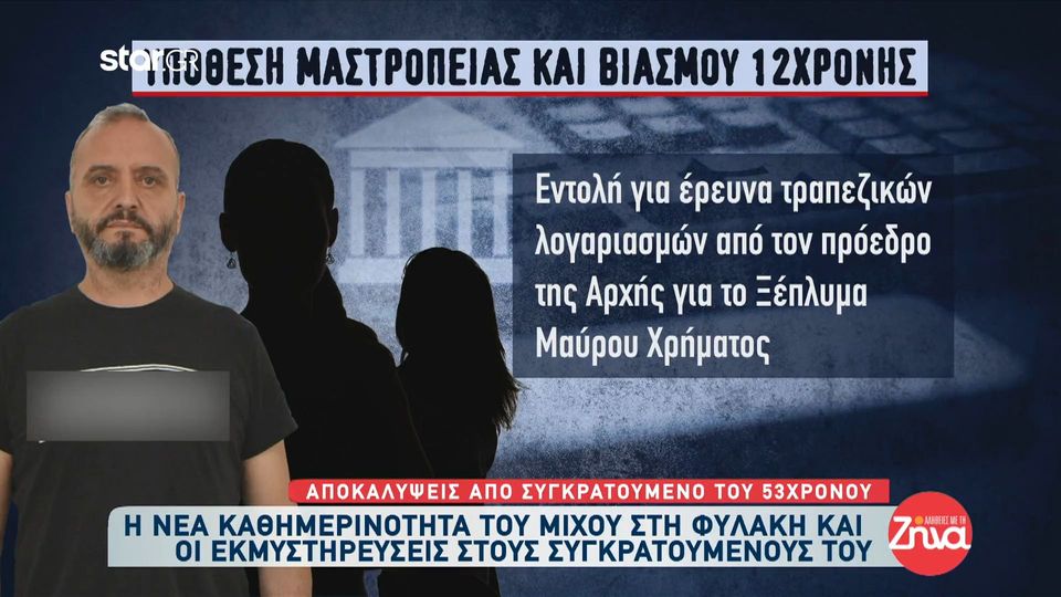 Βιασμός 12χρονης-  Συγκρατουμένος αποκαλύπτει την καθημερινότητα του Μίχου στη φυλακή: Κοιμάται στο πάτωμα, μέσα στο κελί. Είναι πολύ φοβισμένος…