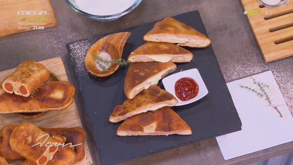 Ο Γιώργος Τσούλης μάς ετοιμάζει λουκανικόπιτα «δίκανη» και αλμυρό donut με ζαμπόν και τυρί