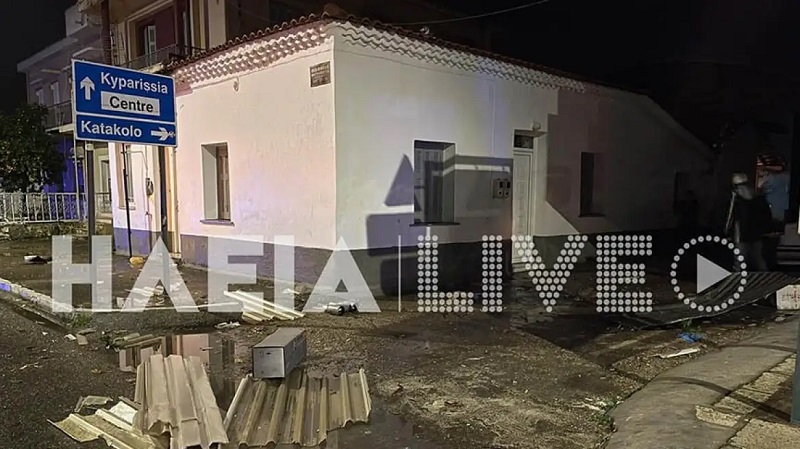 Πύργος: Ανεμοστρόβιλος σάρωσε την περιοχή των ΚΤΕΛ – Ξήλωσε στέγες