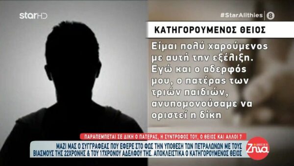 Πετράλωνα- Θείος που κατηγορείται για τον βιασμό των ανήλικων ανιψιών του: Αυτή η υπόθεση μας έχει καταστρέψει τη ζωή…