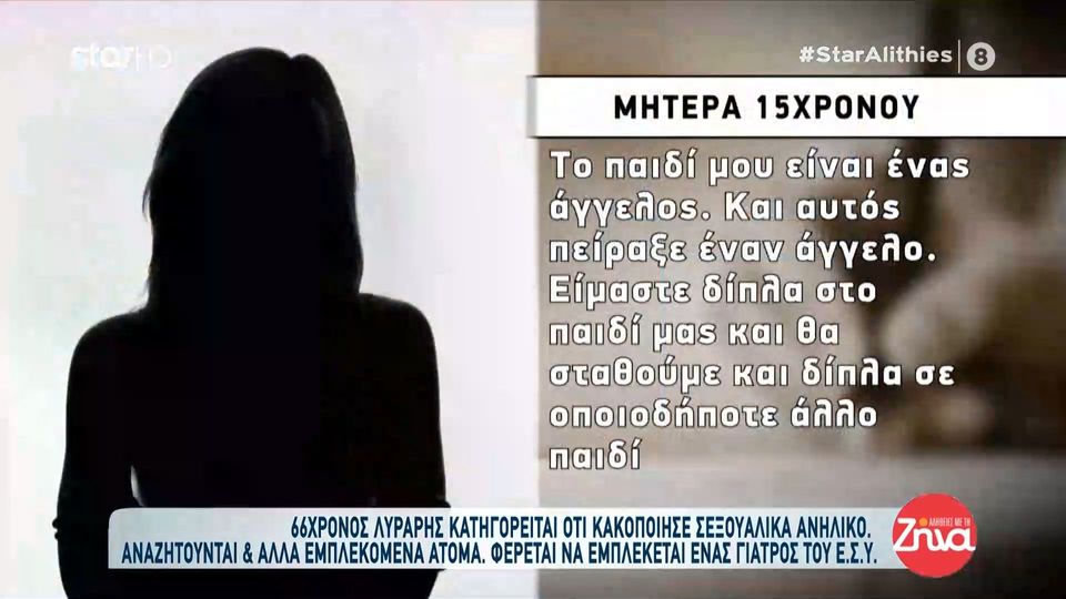 Συγκλονίζει η μητέρα  του 15χρονου αγοριού-θύματος του 66χρονου λυράρη: Το παιδί μου είναι ένας άγγελος…Και πείραξε έναν άγγελο