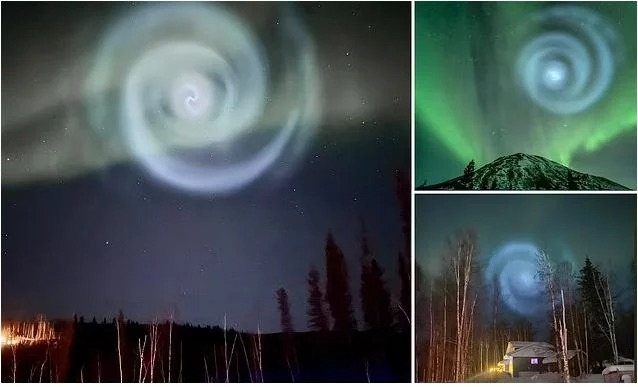 Αλάσκα: Το μυστήριο με την γαλάζια σπείρα στον ουρανό
