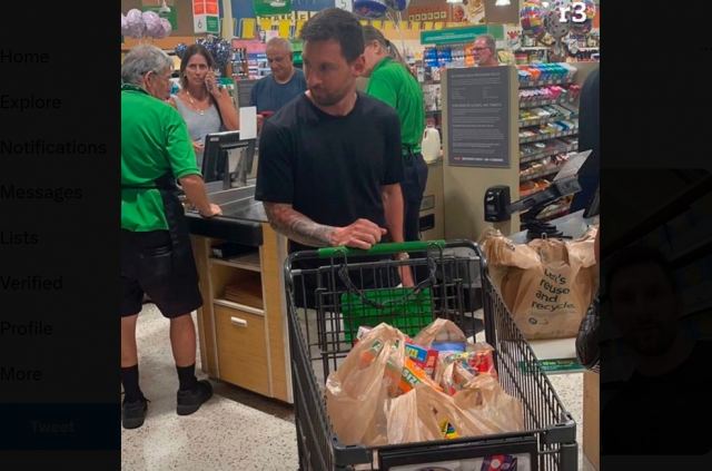 Ο Μέσι πήγε για ψώνια σε σούπερ μάρκετ στο Μαϊάμι και έγινε viral – Δείτε φωτογραφίες