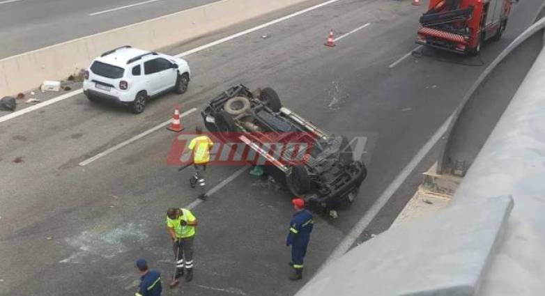 Σοκαριστικό τροχαίο δυστύχημα στην Αθηνών Πατρών- Ντελαπάρισε αυτοκίνητο