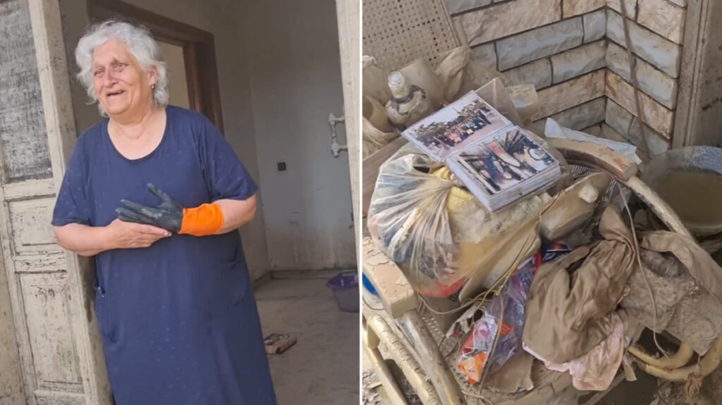 Θεσσαλία: Ρίγη συγκίνησης για την γιαγιά που μεγαλώνει μόνη την έξι μηνών εγγονούλα της μέσα στο πλημμυρισμένο της σπίτι
