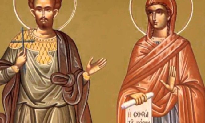 Τα αδέλφια Άγιοι Ευλάμπιος και Ευλαμπία τιμώνται στις 10 Οκτωβρίου