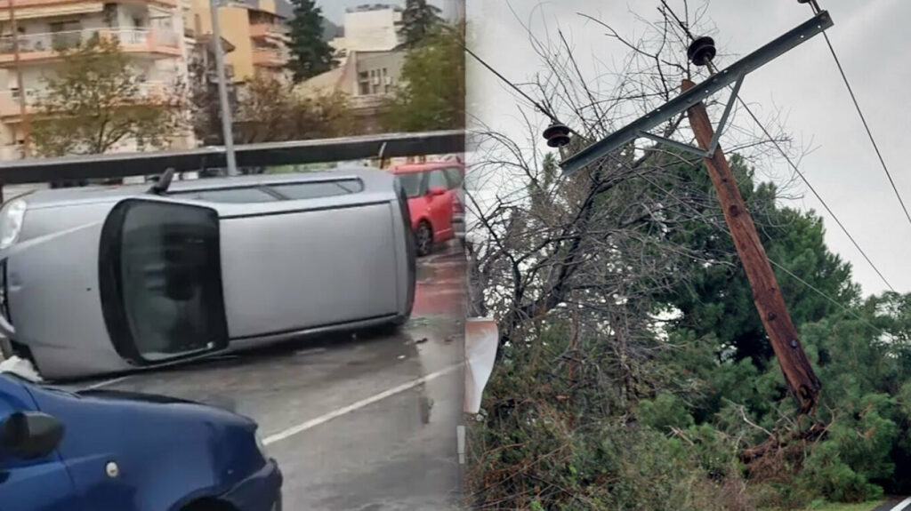 Σαρώνει η κακοκαιρία: Εικόνες βιβλικής καταστροφής στην Ξάνθη- Αναποδογύρισαν αυτοκίνητα- Ανεμοστρόβιλος στην Ολυμπιάδα Χαλκιδικής