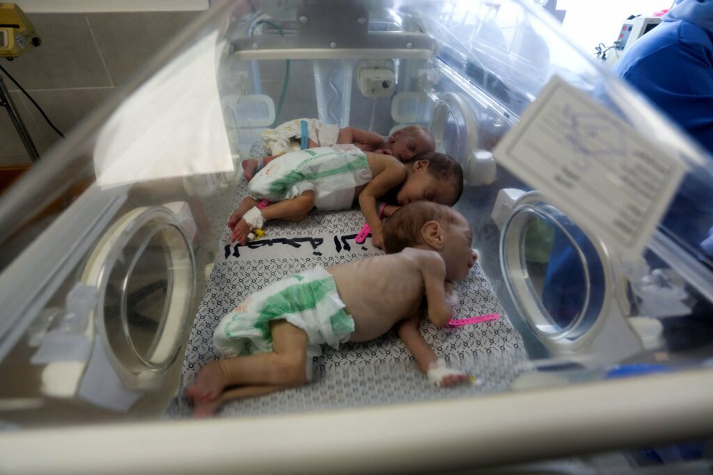 Εικόνες «γροθιά στο στομάχι» από την μεταφορά των 28 πρόωρων βρεφών από την Γάζα στην Αίγυπτο