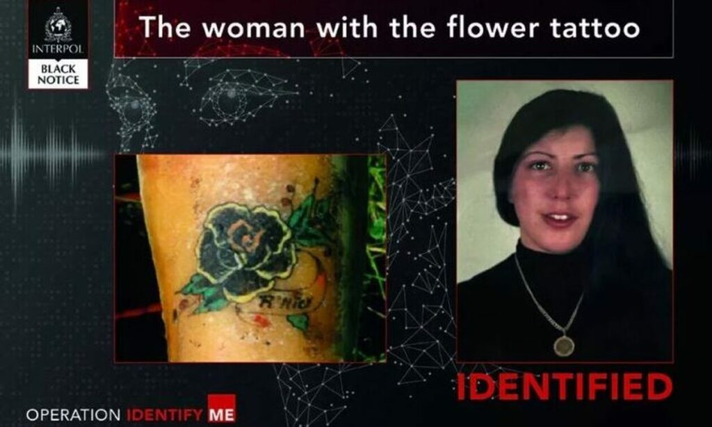 Ταυτοποιήθηκε «η γυναίκα με το τατουάζ λουλούδι» 31 χρόνια μετά – Η έκκληση της Ιντερπόλ