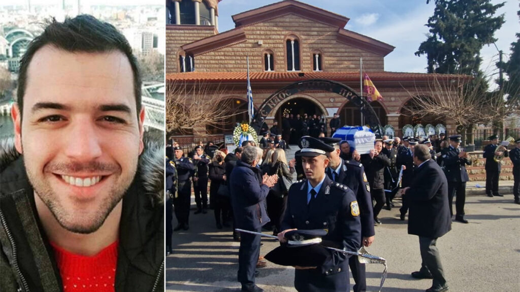 Θεσσαλονίκη: Ατέλειωτος θρήνος στην κηδεία του 32χρονου αστυνομικού- «Αχ το παιδάκι μου, αχ το παιδί μου, πού τον πάω;” σπάραζε η μητέρα του