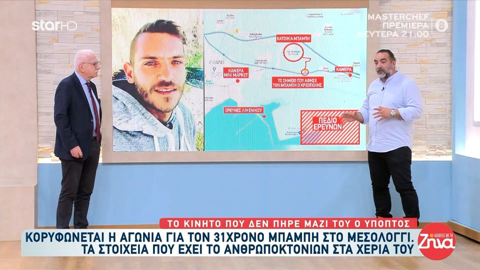 Κορυφώνεται η αγωνία για τον 31χρονο Μπάμπη που αγνοείται στο Μεσολόγγι – Το κινητό που δεν πήρε μαζί του ο ύποπτος και τα στοιχεία του Ανθρωποκτονιών