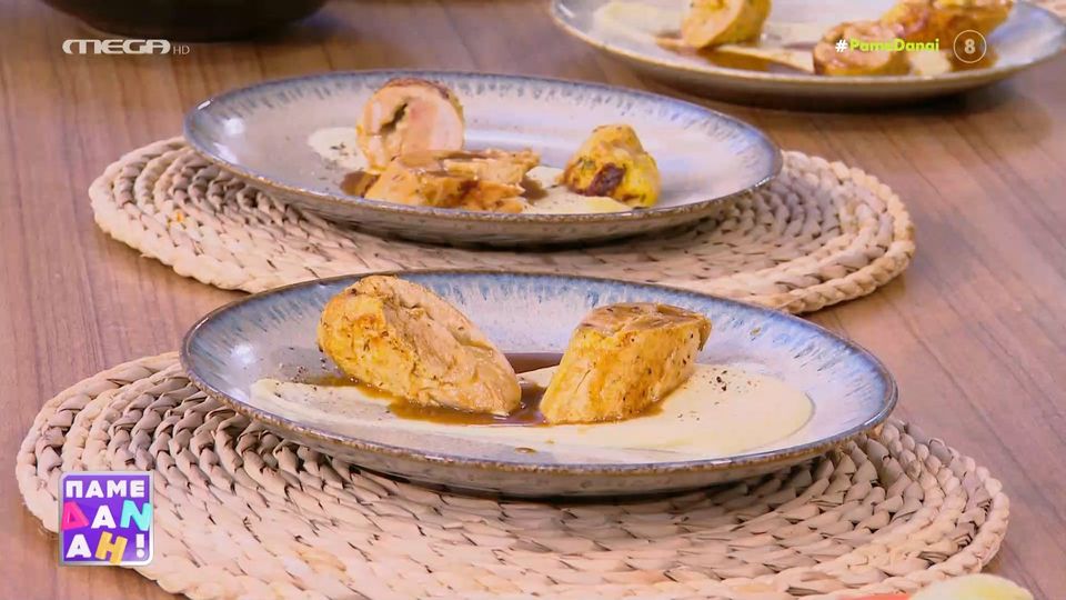 Κοτόπουλο μαριναρισμένο με γιαούρτι και πουρέ σελινόριζας