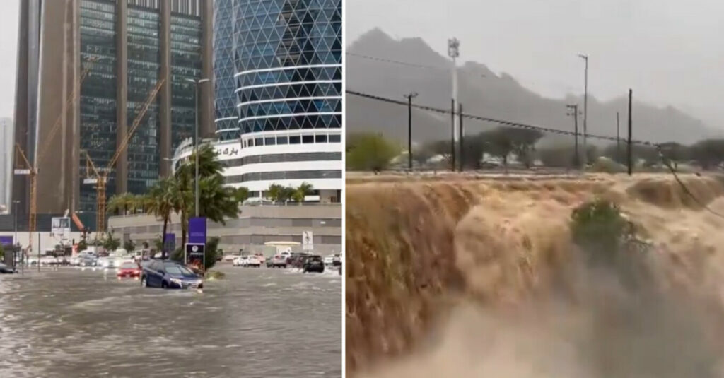 Ντουμπάι: Απίστευτες εικόνες από την κακοκαιρία – Πλημμύρισαν δρόμοι στις χειρότερες καταιγίδες των τελευταίων 20 ετών