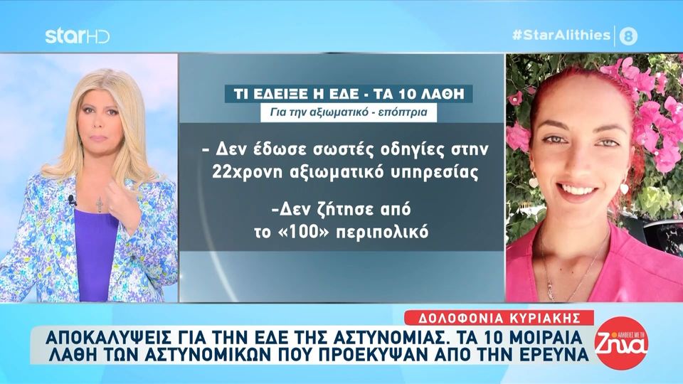 Δολοφονία Κυριακής στους Αγίους Αναργύρους: Τα 10 μοιραία λάθη που έκανε η αστυνομία- Ρεπορτάζ από τις “Αλήθειες με τη Ζήνα”