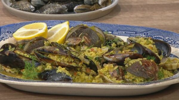 Πιλάφι με όστρακα Καλλονής