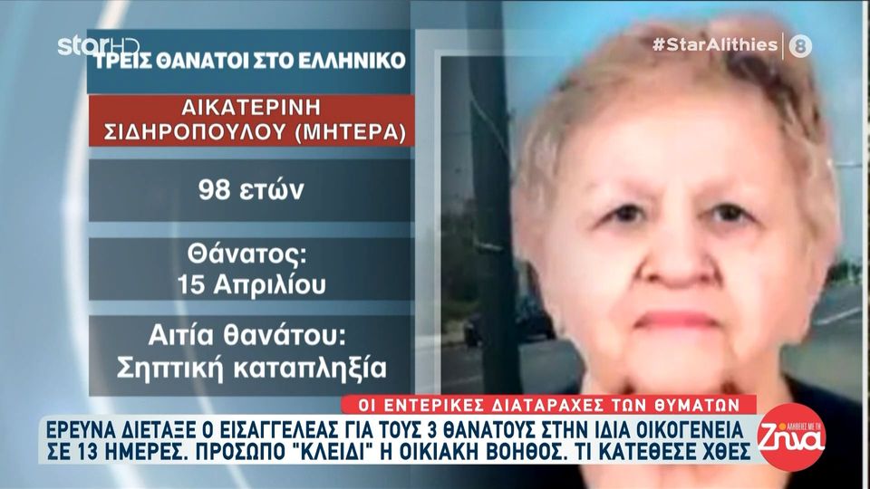 Θρίλερ στο Ελληνικό: Οι Αρχές αναζητούν εξηγήσεις για τον θάνατο τριών μελών της οικογένειας Σιδηροπούλου – Το κοινό σύμπτωμα και στους τρεις