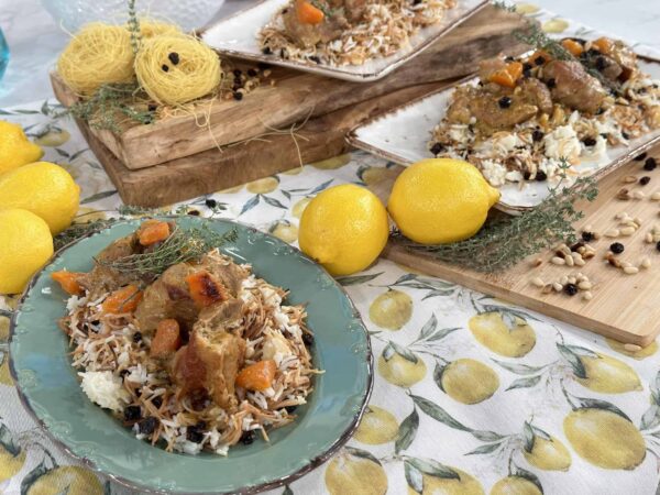 Χοιρινό λεμονάτο με μουστάρδα συνοδευόμενο από Πολίτικο ρύζι