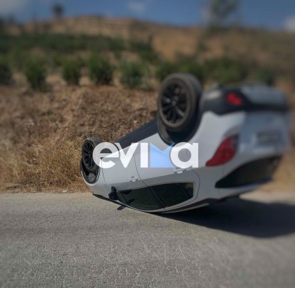 Τροχαίο στην Εύβοια: Αυτοκίνητο ντεραπάρισε στον δρόμο των Πετριών