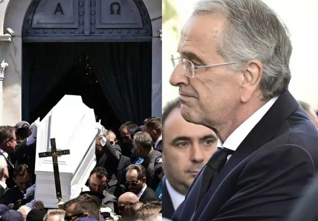 «Έσπασε» μόλις είδε το λευκό φέρετρο της κόρης του: Πόνος ψυχής για την οικογένεια Σαμάρα στην κηδεία της Λένας