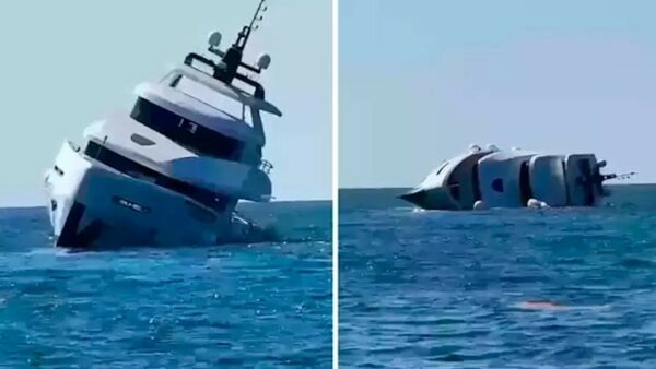 Υπερπολυτελές γιοτ αξίας 800 χιλιάδων ευρώ βυθίστηκε μετά την καθέλκυσή του- Βίντεο ντοκουμέντο