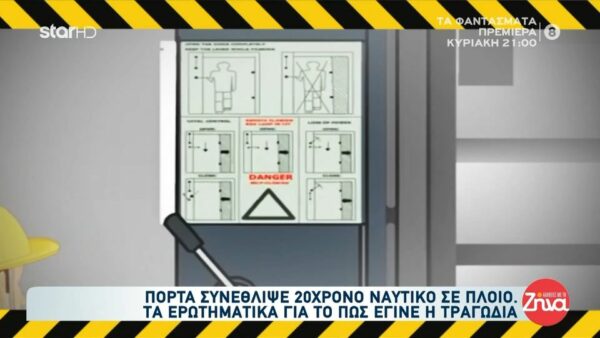 Θρήνος για τον 20χρονο Τάσο που εγκλωβίστηκε στην πόρτα γκαράζ του πλοίου που δούλευε- Τι συνέβη με την εκπαίδευση του και η λάθος πόρτα που του έδειξαν…