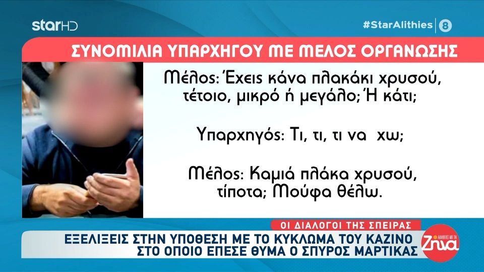 Αποκαλυπτικοί διάλογοι του κύκλωματος με τα καζίνο – Γιατί στοχοποίησαν το Σπύρο Μαρτίκα