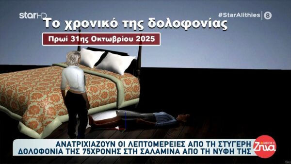 Το χρονικό της δολοφονίας της 75χρονης στη Σαλαμίνα – Ανατριχιάζουν οι λεπτομέρειες