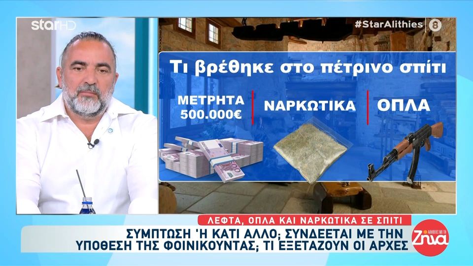 Φοινικούντα: Λεφτά, όπλα και ναρκωτικά βρέθηκαν στο σπίτι της ξαδέλφης ενός εκ των δύο συλληφθέντων