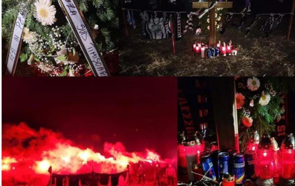Συγκίνησαν οπαδοί της Τιμισοάρα: Άφησαν στεφάνια, μπύρες και άναψαν πυρσούς στο σημείο που σκοτώθηκαν οι φίλοι του ΠΑΟΚ