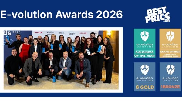 Το BestPrice αναδείχθηκε «e-Business of the Year» στα E-volution Awards 2026