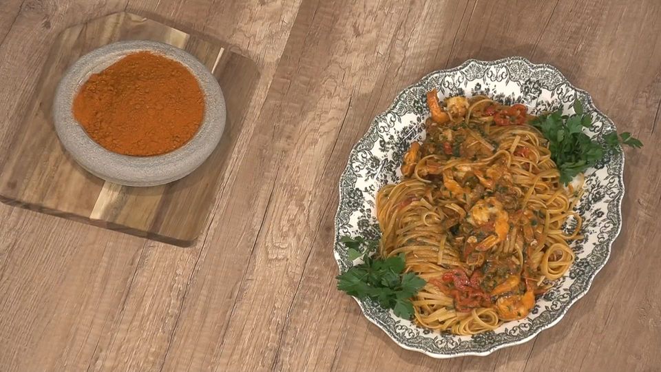 Γαριδομακαρονάδα παστιτσάδα